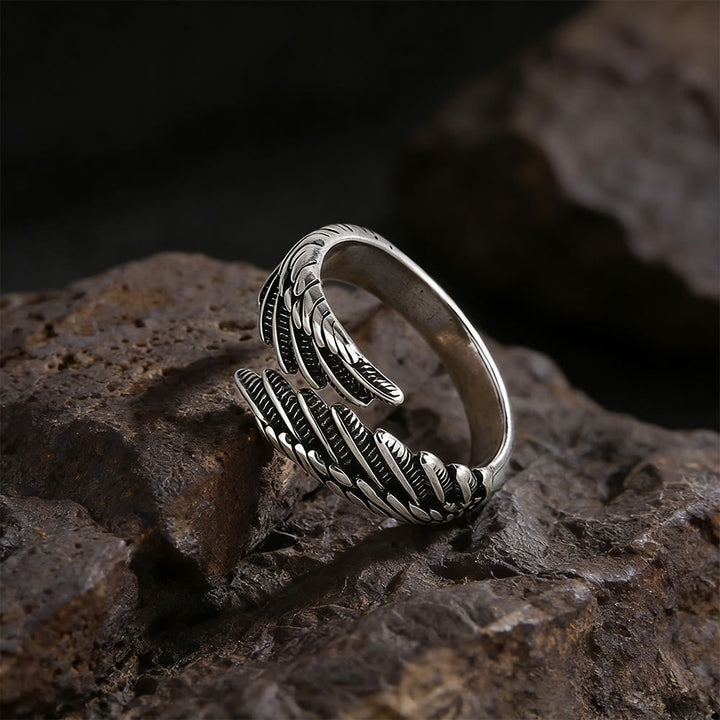 Forged Raven Wing Weft Ring