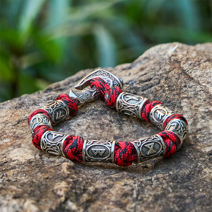 Viking Axe Rune Intertwine Braided Bracelet