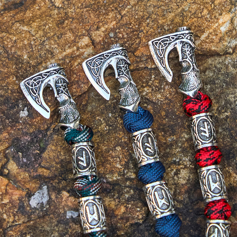 Viking Axe Rune Intertwine Braided Bracelet