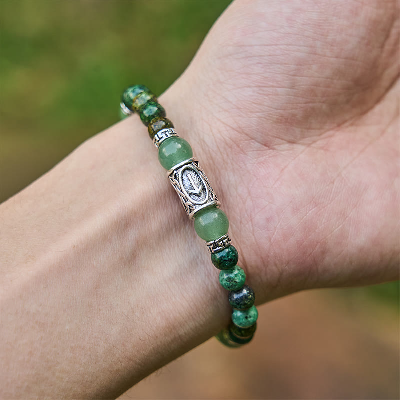 Rune Chromatic Crystal Beaded Bracelet
