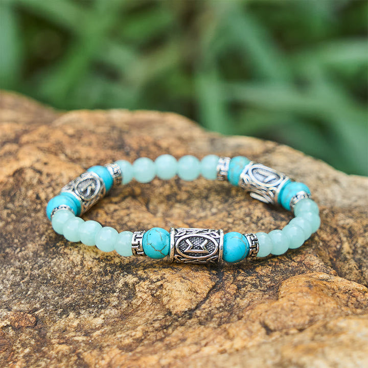 Rune Chromatic Crystal Beaded Bracelet