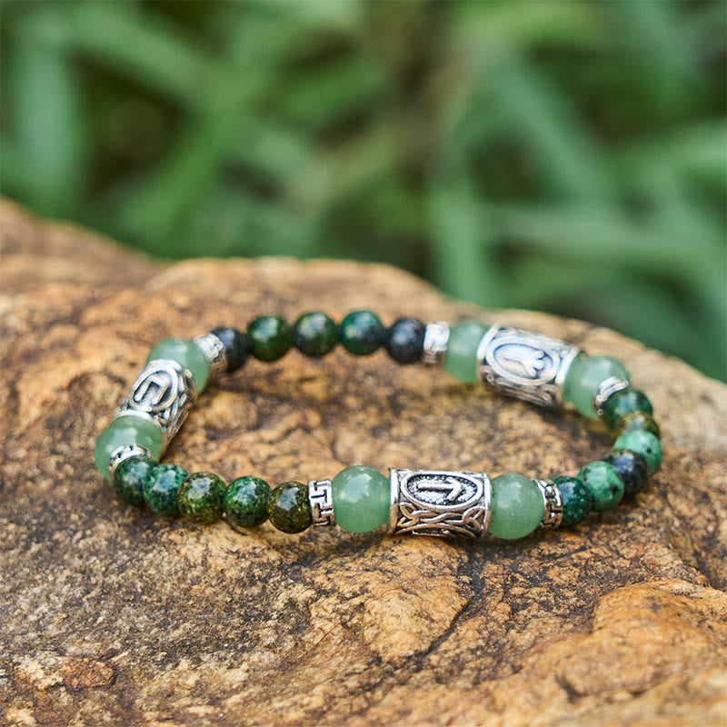 Rune Chromatic Crystal Beaded Bracelet