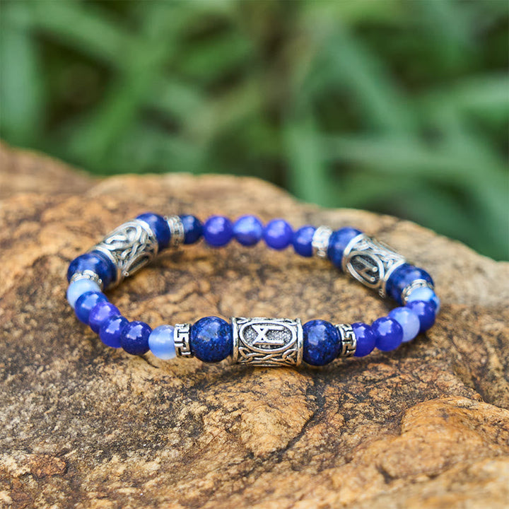Rune Chromatic Crystal Beaded Bracelet