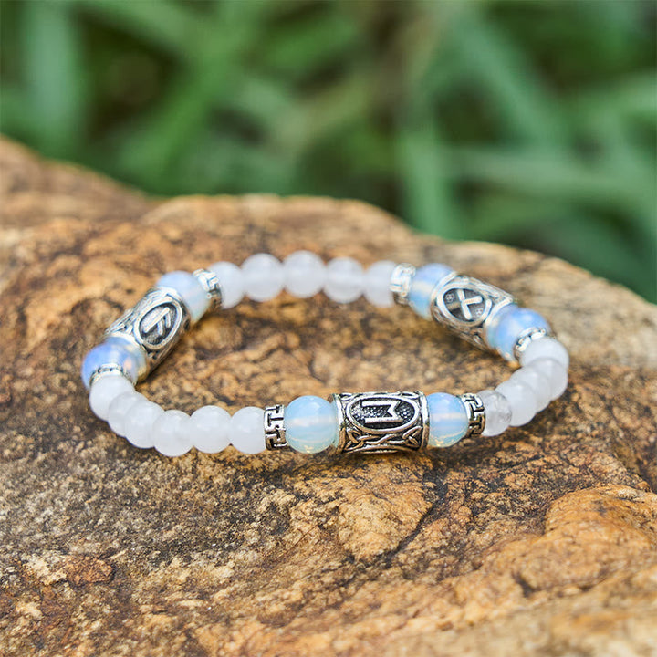 Rune Chromatic Crystal Beaded Bracelet
