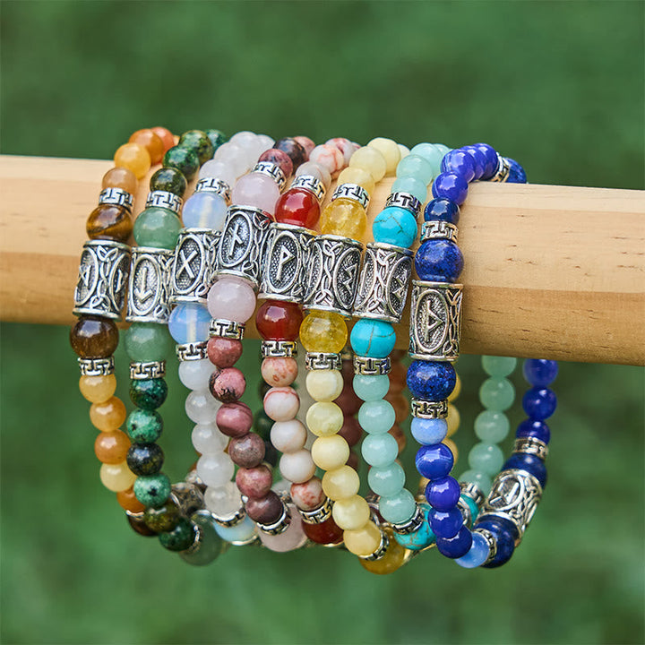 Rune Chromatic Crystal Beaded Bracelet