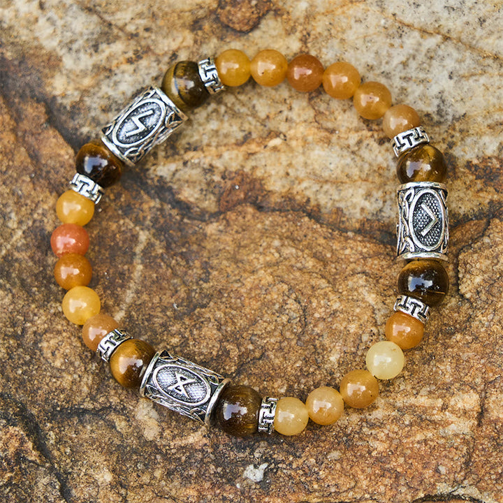 Rune Chromatic Crystal Beaded Bracelet