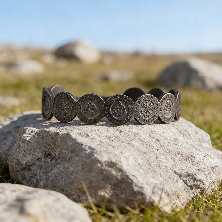 Viking Weathered Rune Token Bracelet