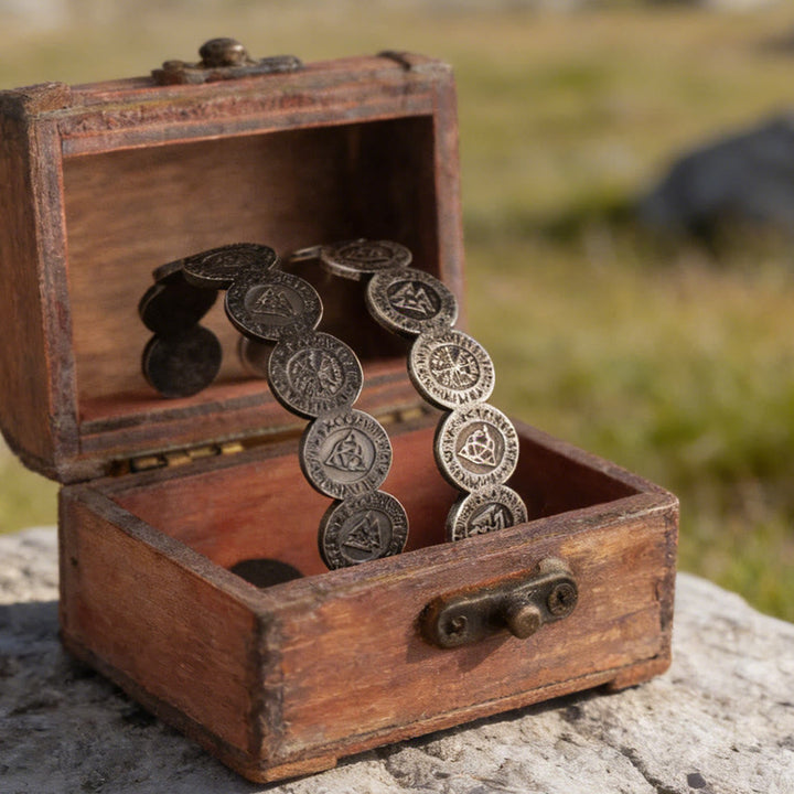 Viking Weathered Rune Token Bracelet