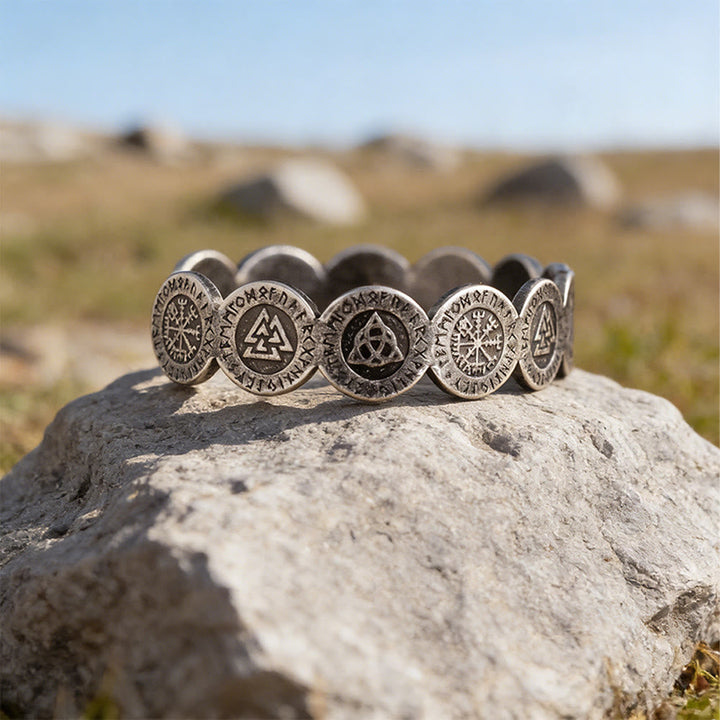 Viking Weathered Rune Token Bracelet