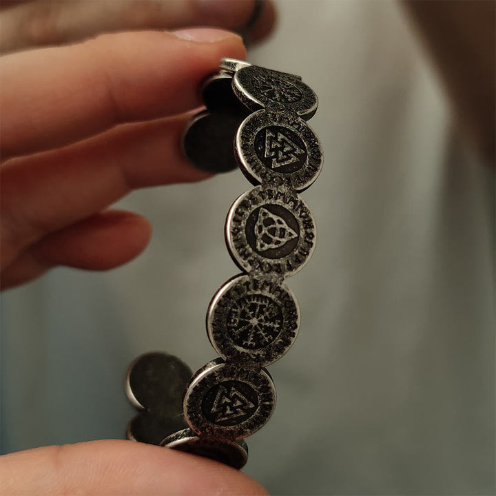 Viking Weathered Rune Token Bracelet