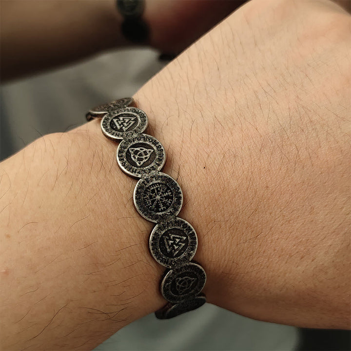 Viking Weathered Rune Token Bracelet