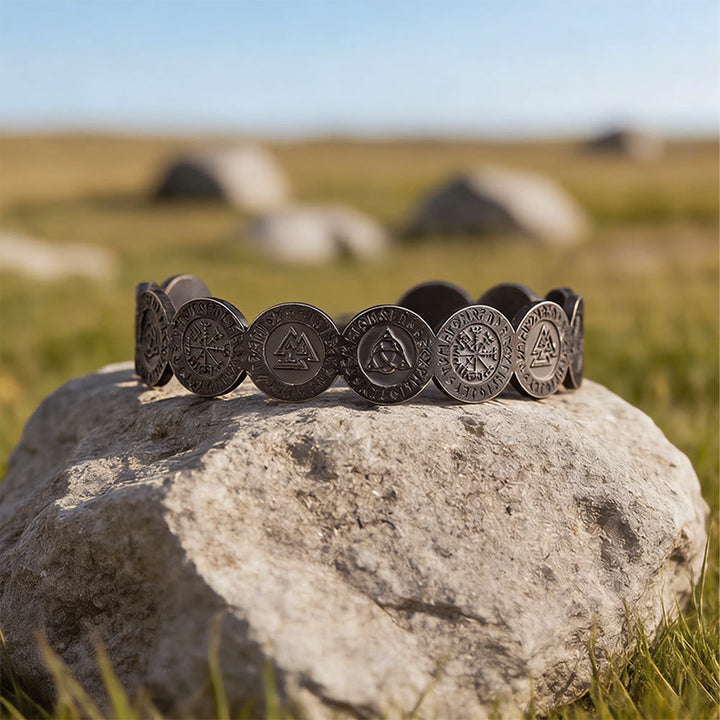 Viking Weathered Rune Token Bracelet