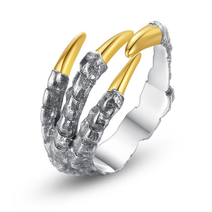 Handcrafted 925 Silver Dragon Claw Ring