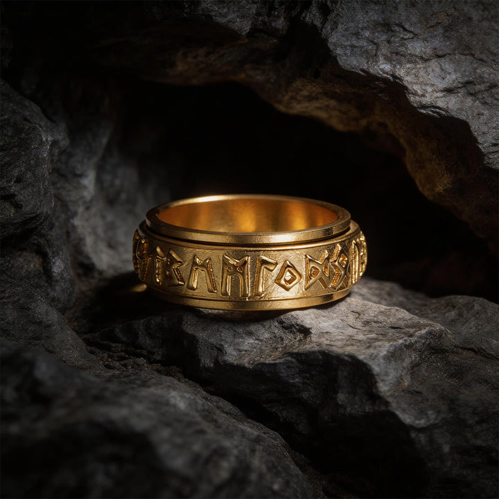 Classic Norse Rune Spinnner Ring