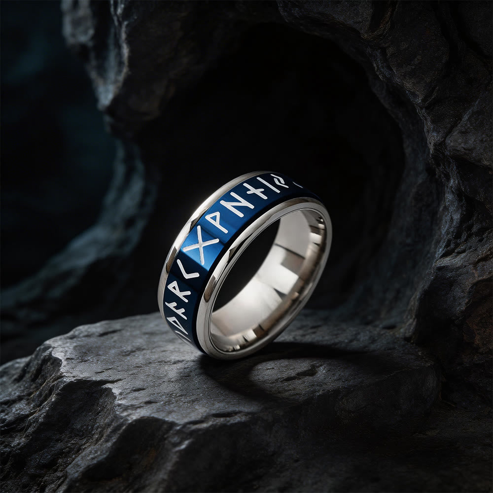 Classic Norse Rune Spinnner Ring