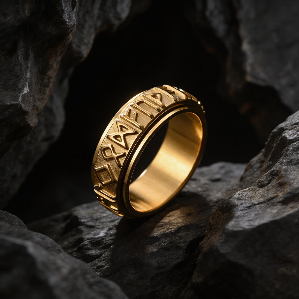 Classic Norse Rune Spinnner Ring