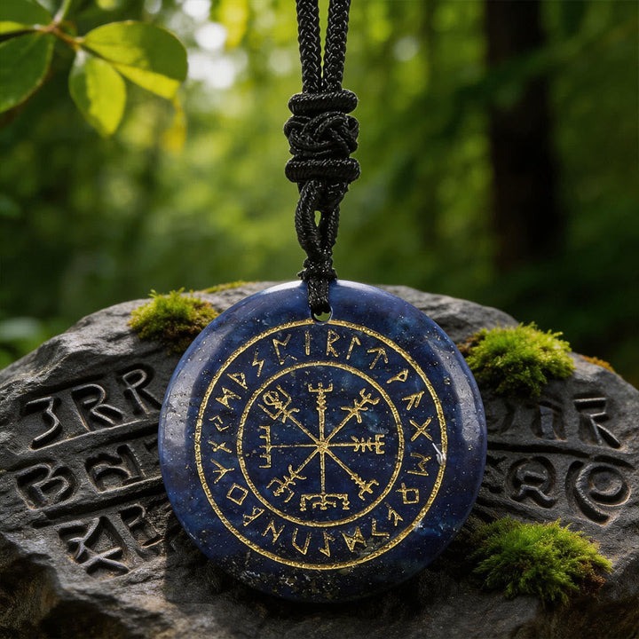 Vegvisir Rune Guidance Crystal Necklace