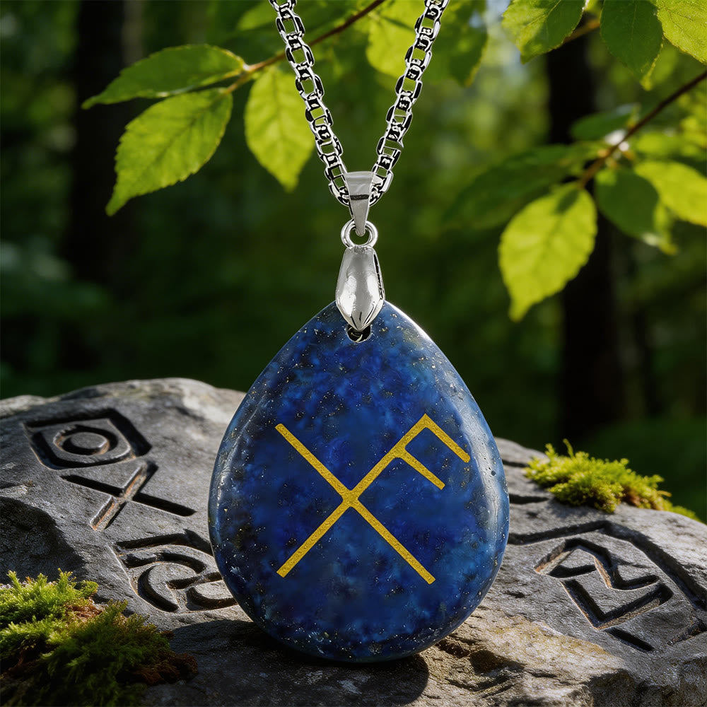 Viking Gibo Auja Teardrop Crystal Necklace