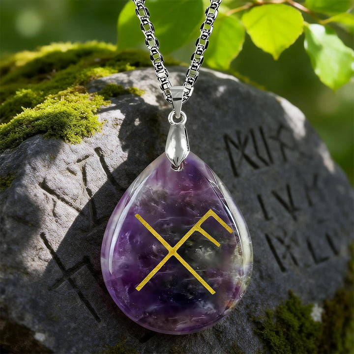 Viking Gibo Auja Teardrop Crystal Necklace
