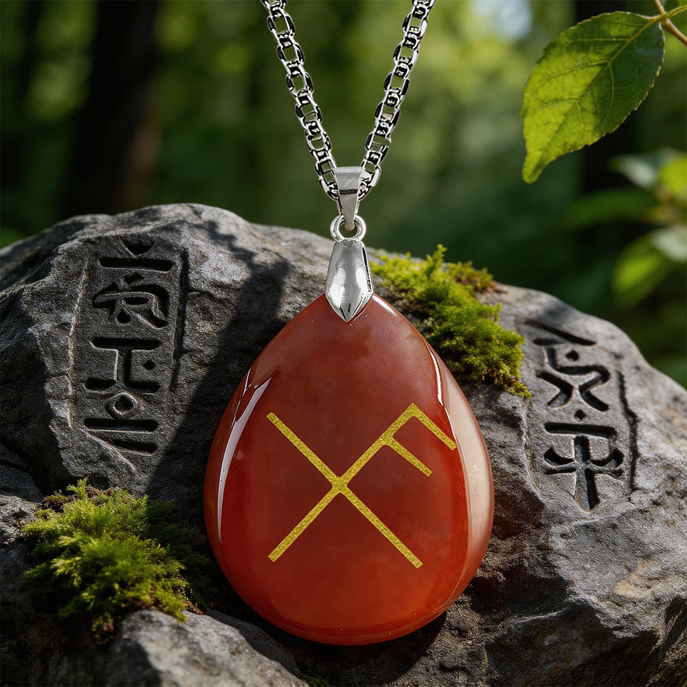 Viking Gibo Auja Teardrop Crystal Necklace