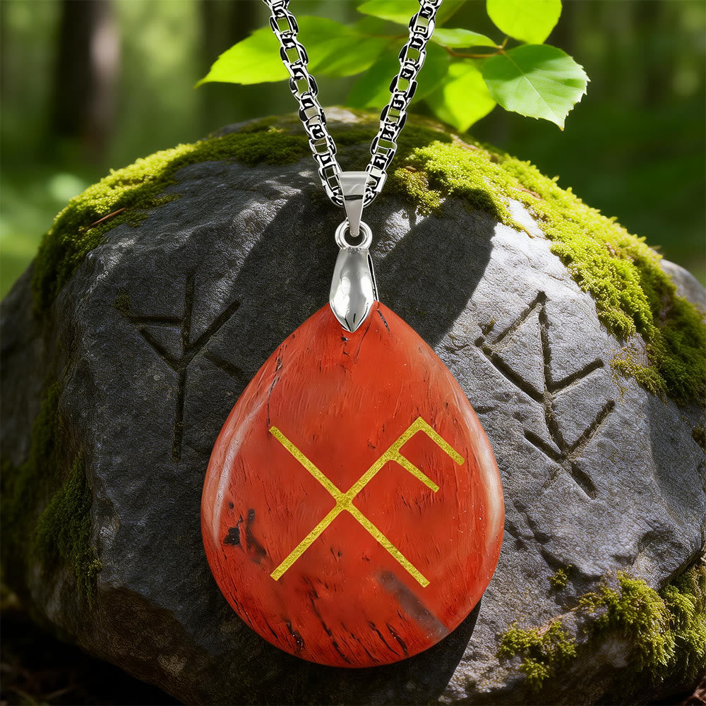 Viking Gibo Auja Teardrop Crystal Necklace