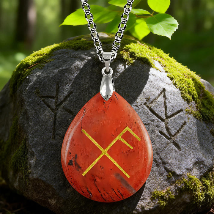 Viking Gibo Auja Teardrop Crystal Necklace