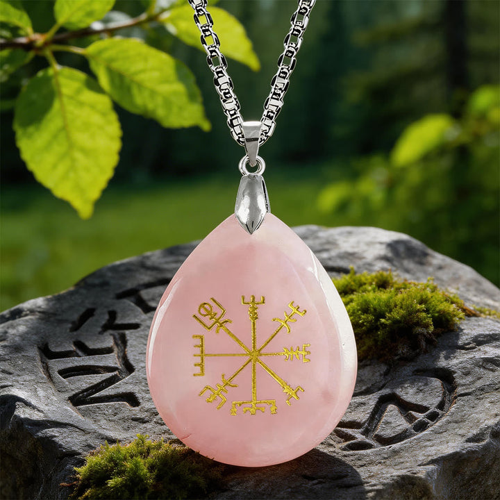 Vegvisir Compass Pathguard Crystal Necklace