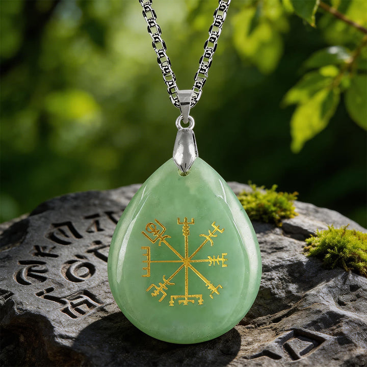 Vegvisir Compass Pathguard Crystal Necklace
