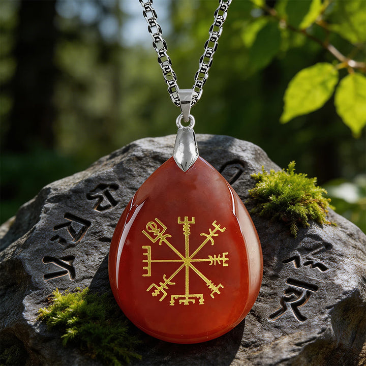 Vegvisir Compass Pathguard Crystal Necklace