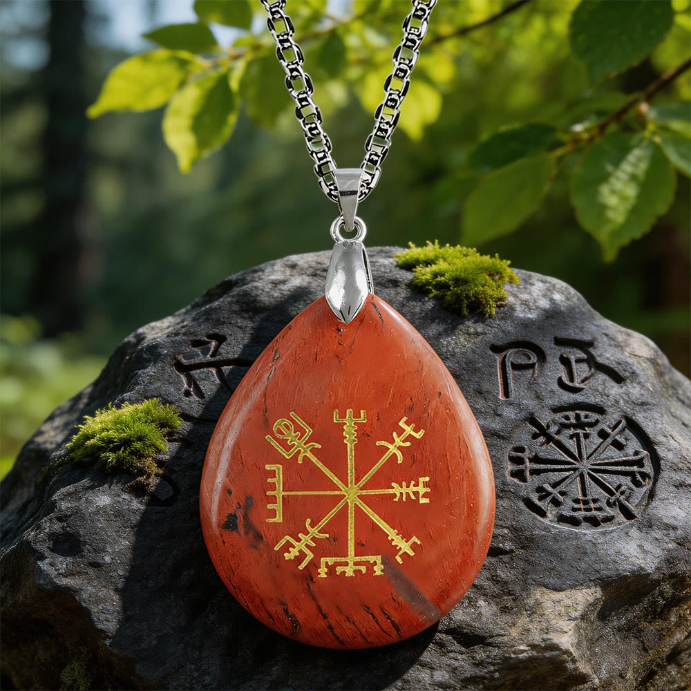 Vegvisir Compass Pathguard Crystal Necklace