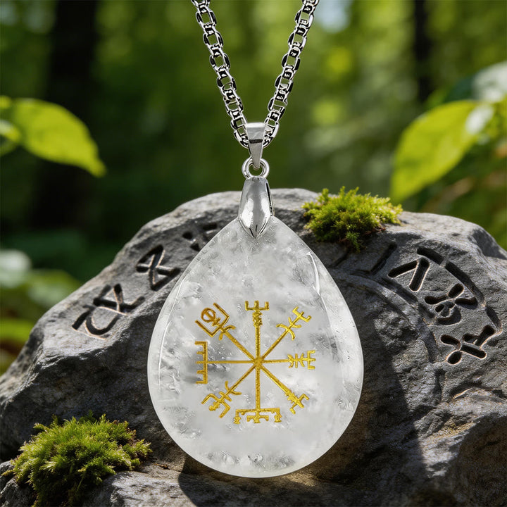 Vegvisir Compass Pathguard Crystal Necklace