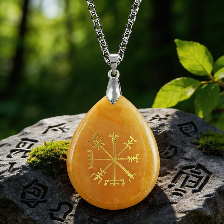 Vegvisir Compass Pathguard Crystal Necklace