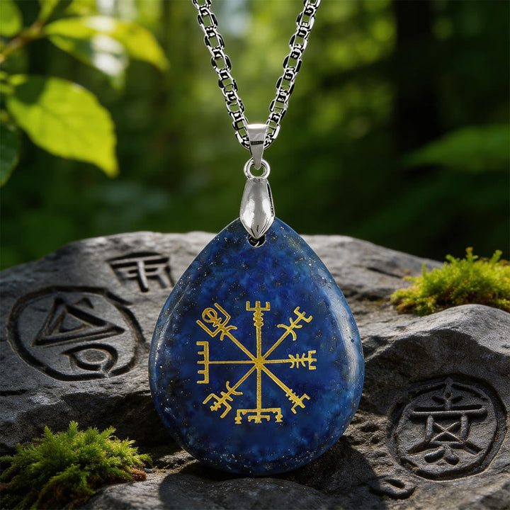 Vegvisir Compass Pathguard Crystal Necklace