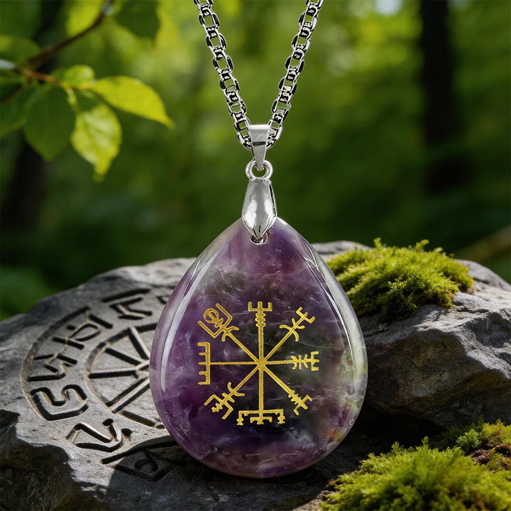 Vegvisir Compass Pathguard Crystal Necklace