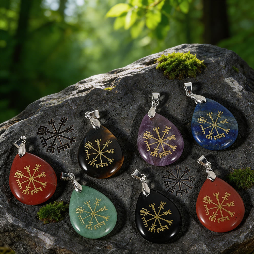 Vegvisir Compass Pathguard Crystal Necklace