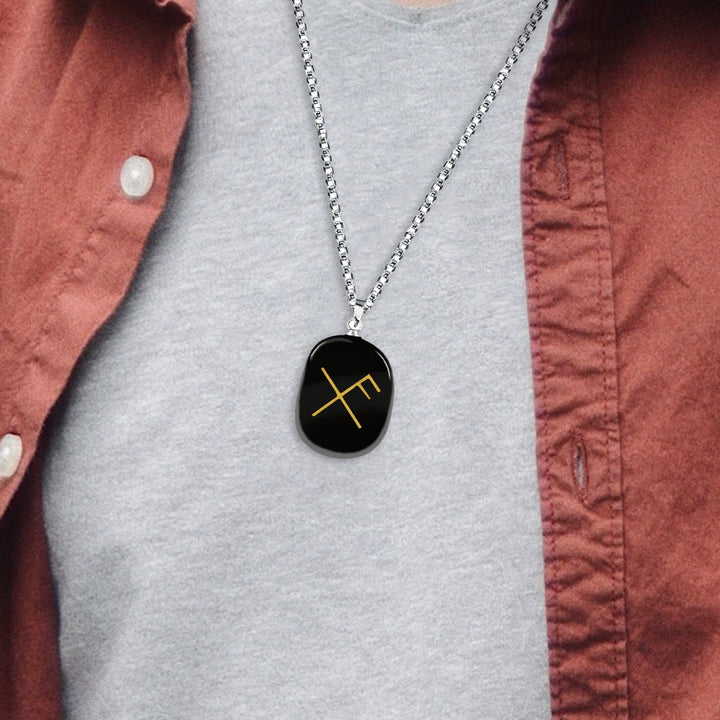 Gibo Auja Luck Rune Crystal Necklace