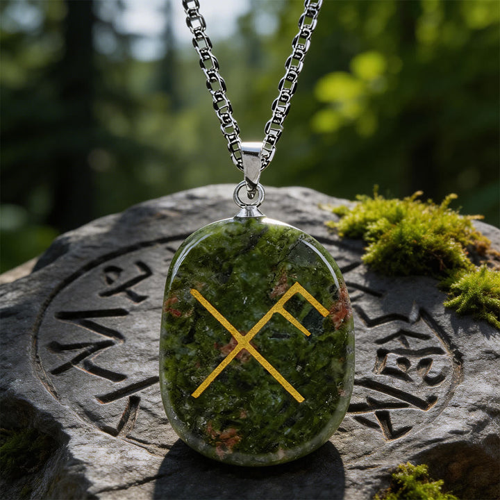 Gibo Auja Luck Rune Crystal Necklace