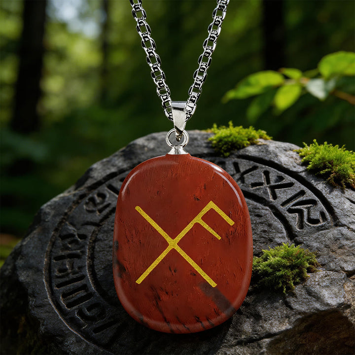 Gibo Auja Luck Rune Crystal Necklace