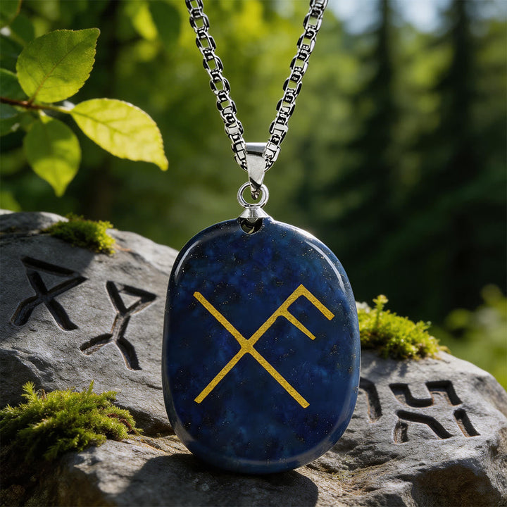 Gibo Auja Luck Rune Crystal Necklace