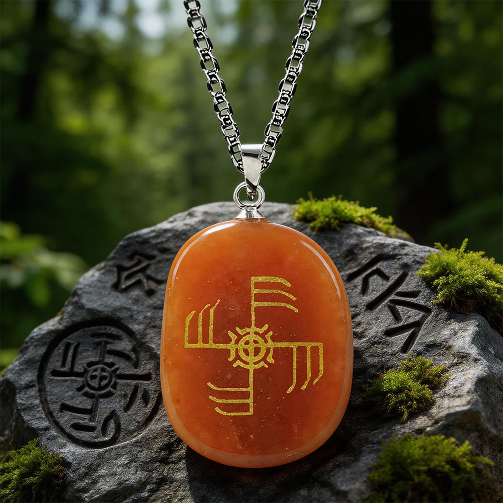 Ginfaxi Warrior Strength Crystal Necklace