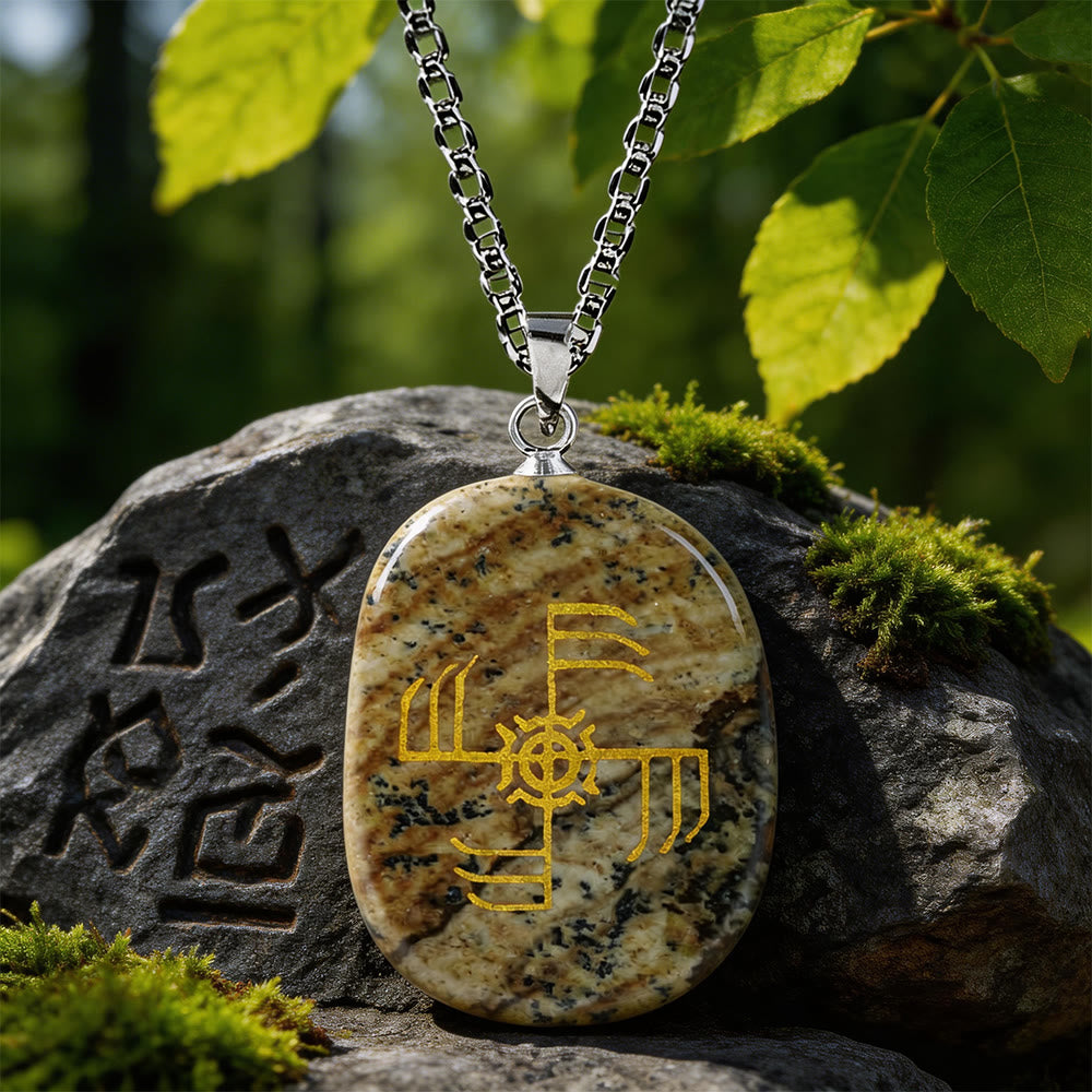 Ginfaxi Warrior Strength Crystal Necklace