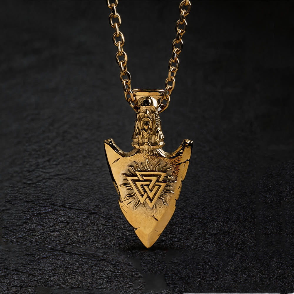 Vegvisir Valknut Retro Arrowhead Necklace