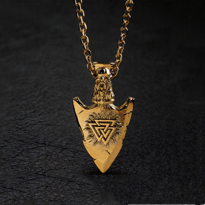 Vegvisir Valknut Retro Arrowhead Necklace