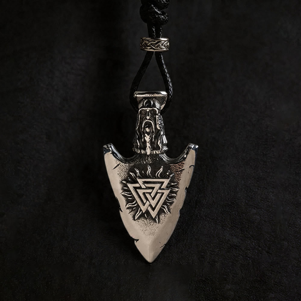 Vegvisir Valknut Retro Arrowhead Necklace