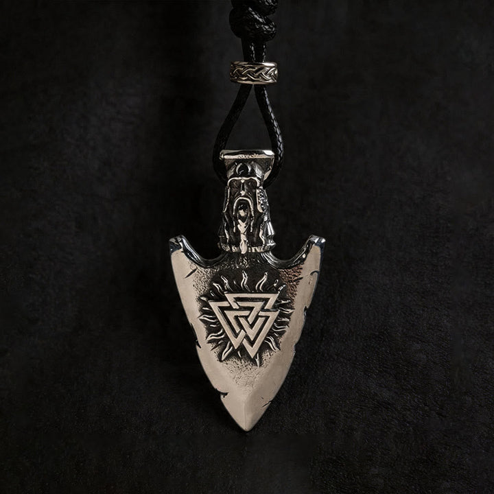 Vegvisir Valknut Retro Arrowhead Necklace