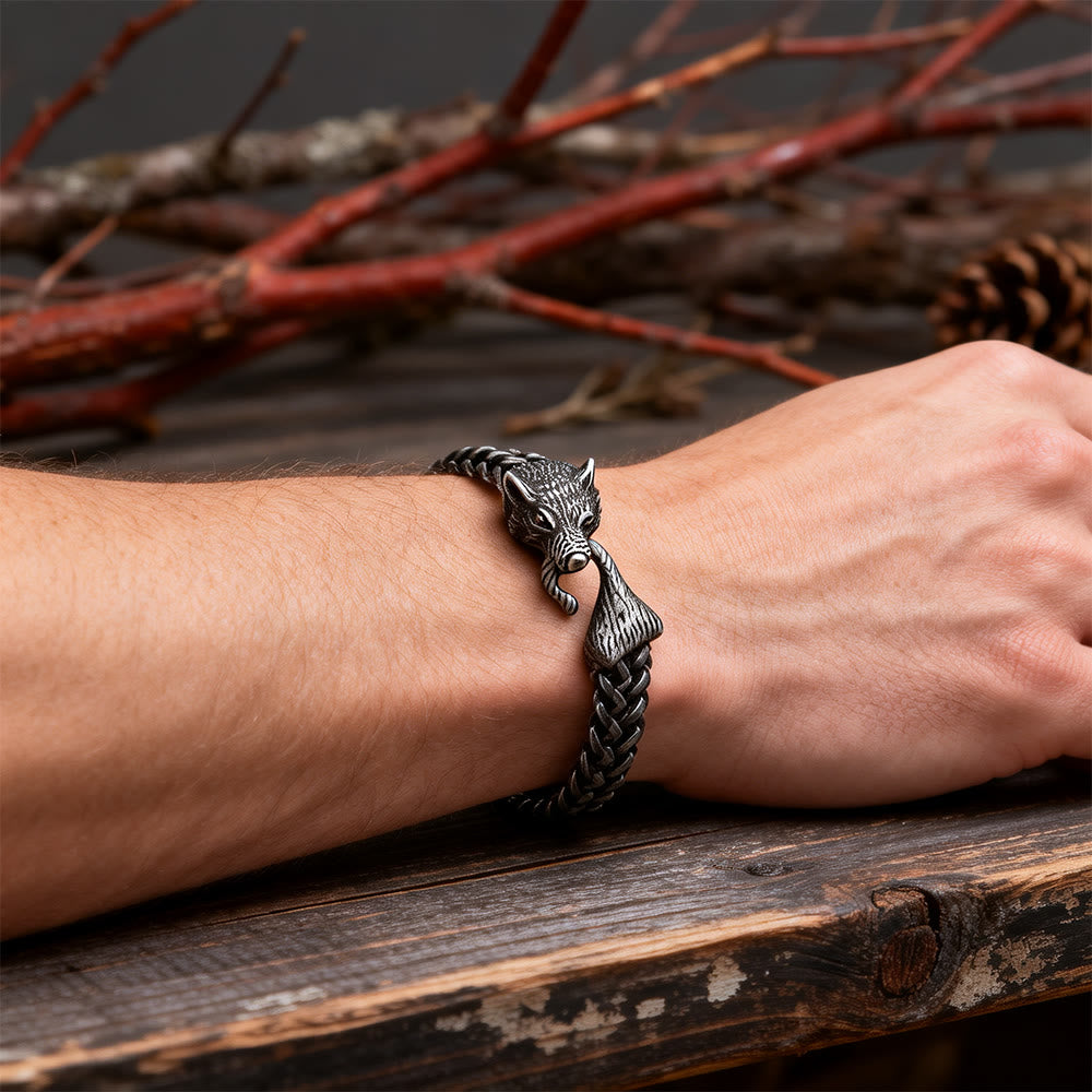 Norse Viking Amulet Odin's Wolf Bracelet