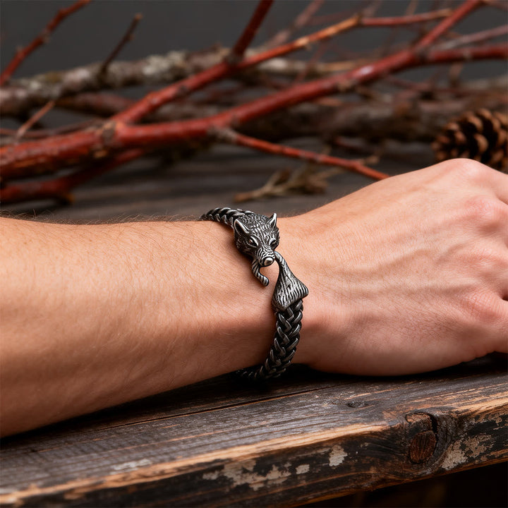 Norse Viking Amulet Odin's Wolf Bracelet