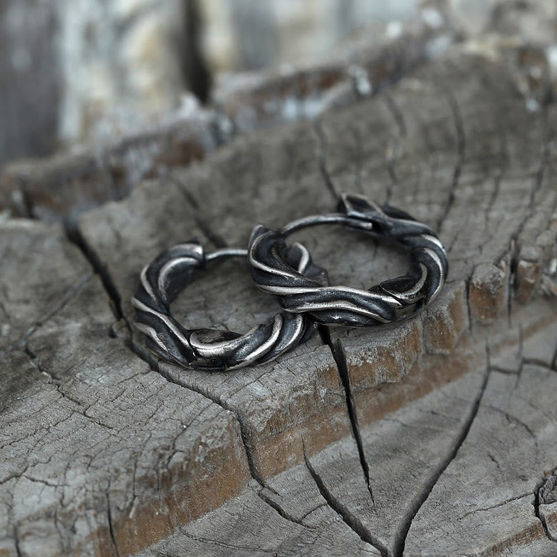 Handcrafted 925 Silver Mobius Eternal Twist Earrings