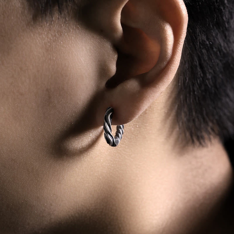 Handcrafted 925 Silver Mobius Eternal Twist Earrings