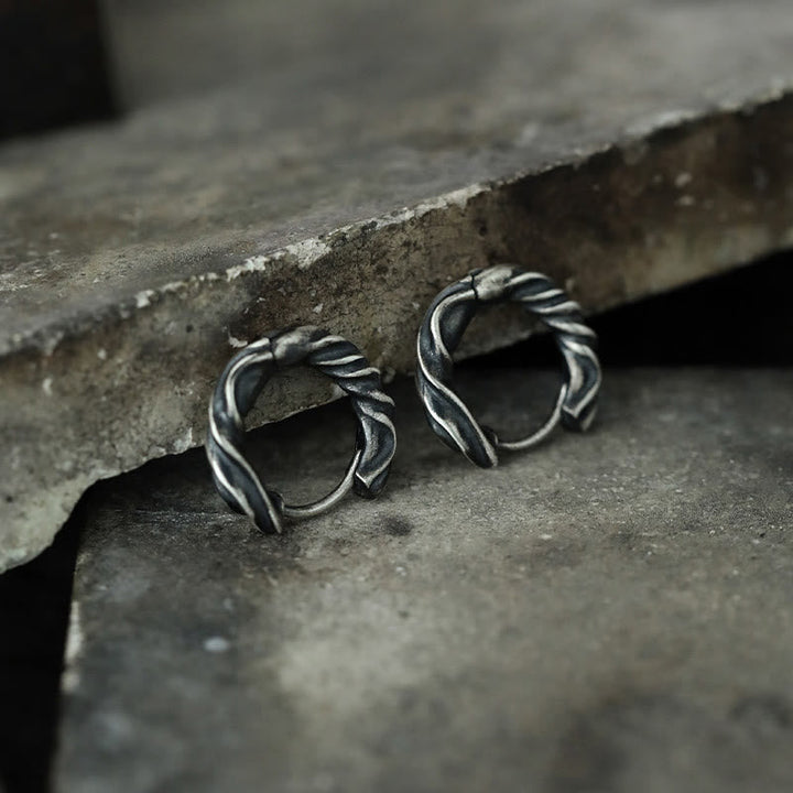 Handcrafted 925 Silver Mobius Eternal Twist Earrings